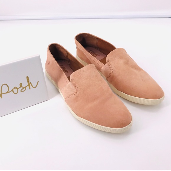 frye leather slip on sneakers